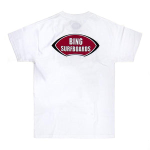 NOSERIDER Classic S/S T-Shirt - White - Bing Surfboards