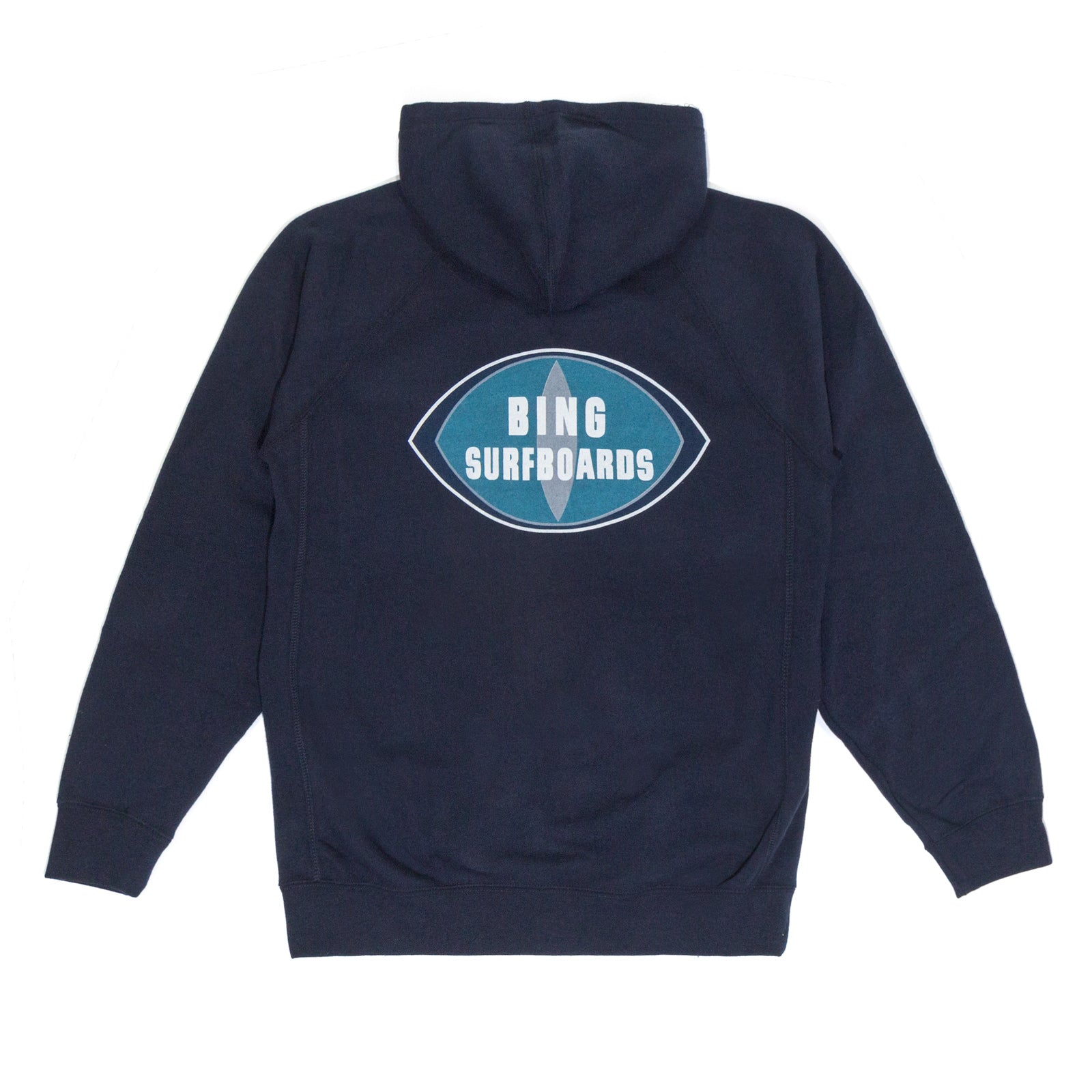 ORIGINAL BING Premium Hooded Zip Sweatshirt - Navy - Bing Surfboards