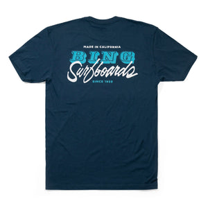 VAN SCRIPT Premium S/S T-Shirt - Indigo - Bing Surfboards