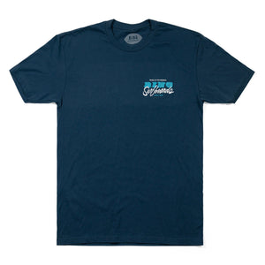 VAN SCRIPT Premium S/S T-Shirt - Indigo - Bing Surfboards