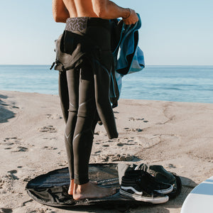 AMFIBION SHORELINE CHANGING BACKPACK - BLACK - Bing Surfboards