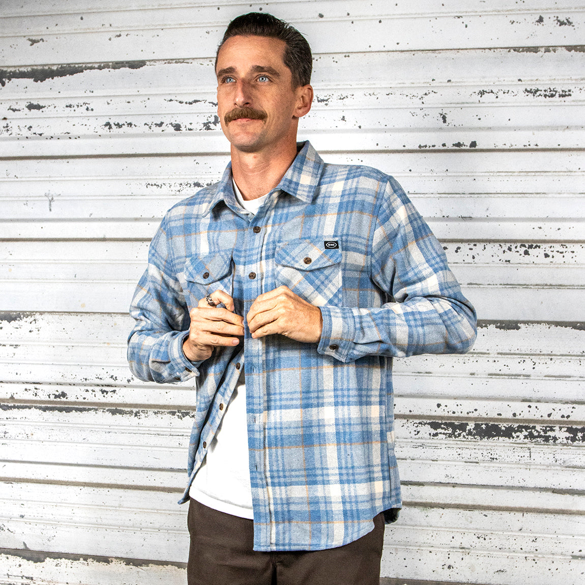 BING DUSTIN FLANNEL - BLUE - Bing Surfboards