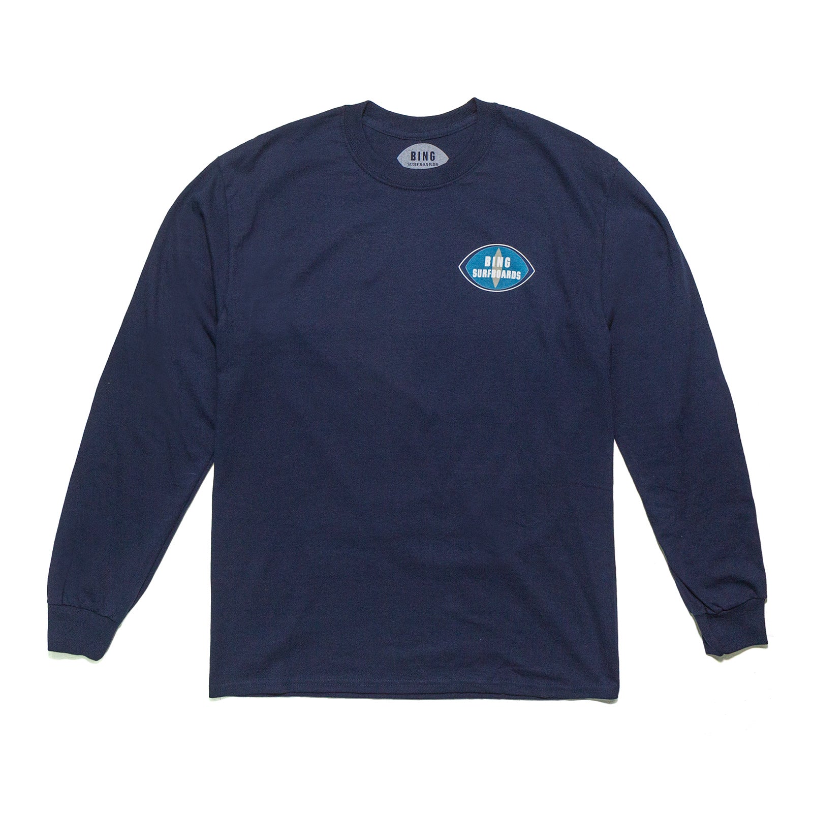 ORIGINAL BING Classic L/S T-Shirt - Navy - Bing Surfboards