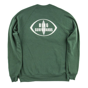 ORIGINAL BING 2.0 Premium Crew Sweatshirt - Forest - Bing Surfboards