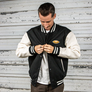 BING 1965 LETTERMAN JACKET - BLACK/WHITE - Bing Surfboards