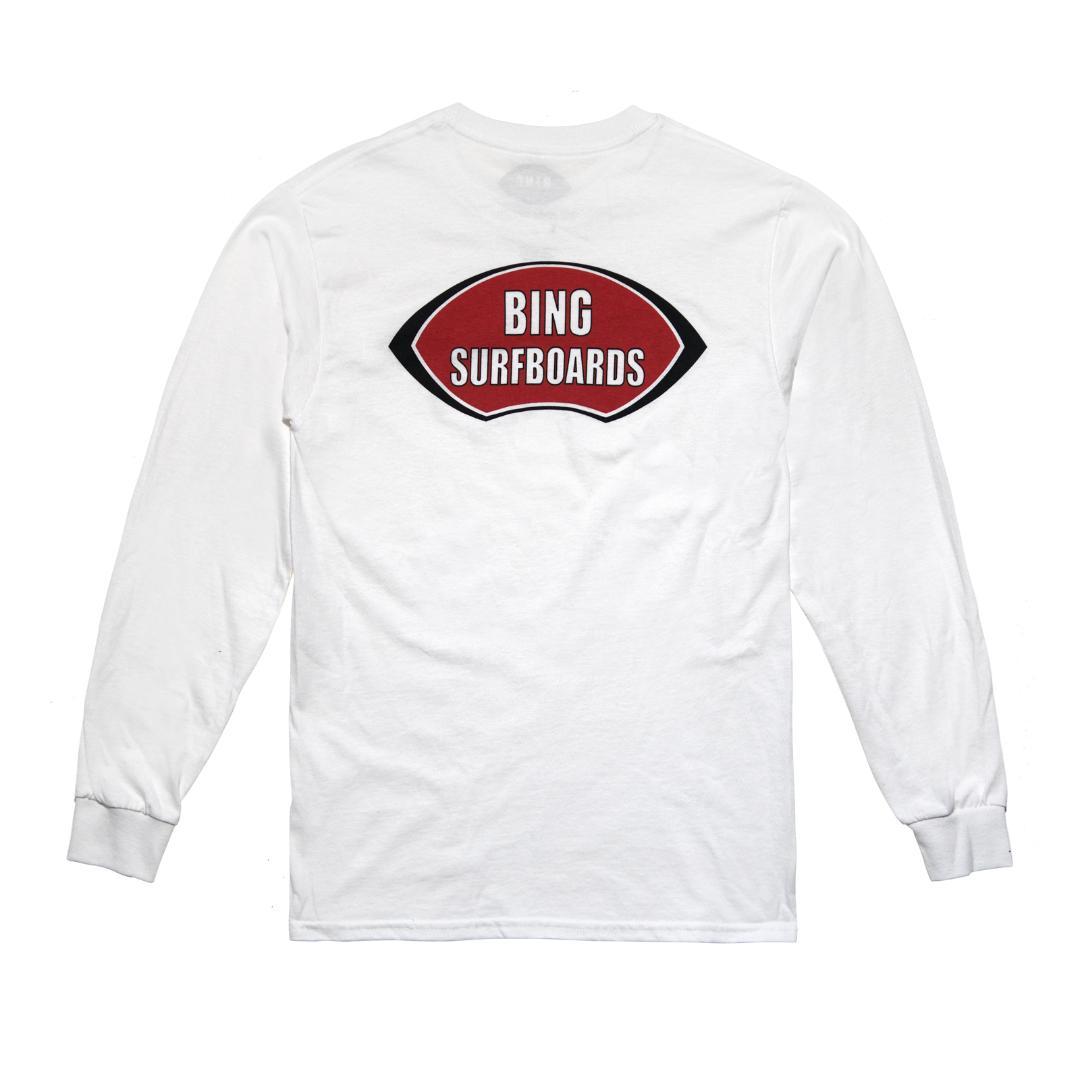 NOSERIDER Classic L/S T-Shirt - White - Bing Surfboards