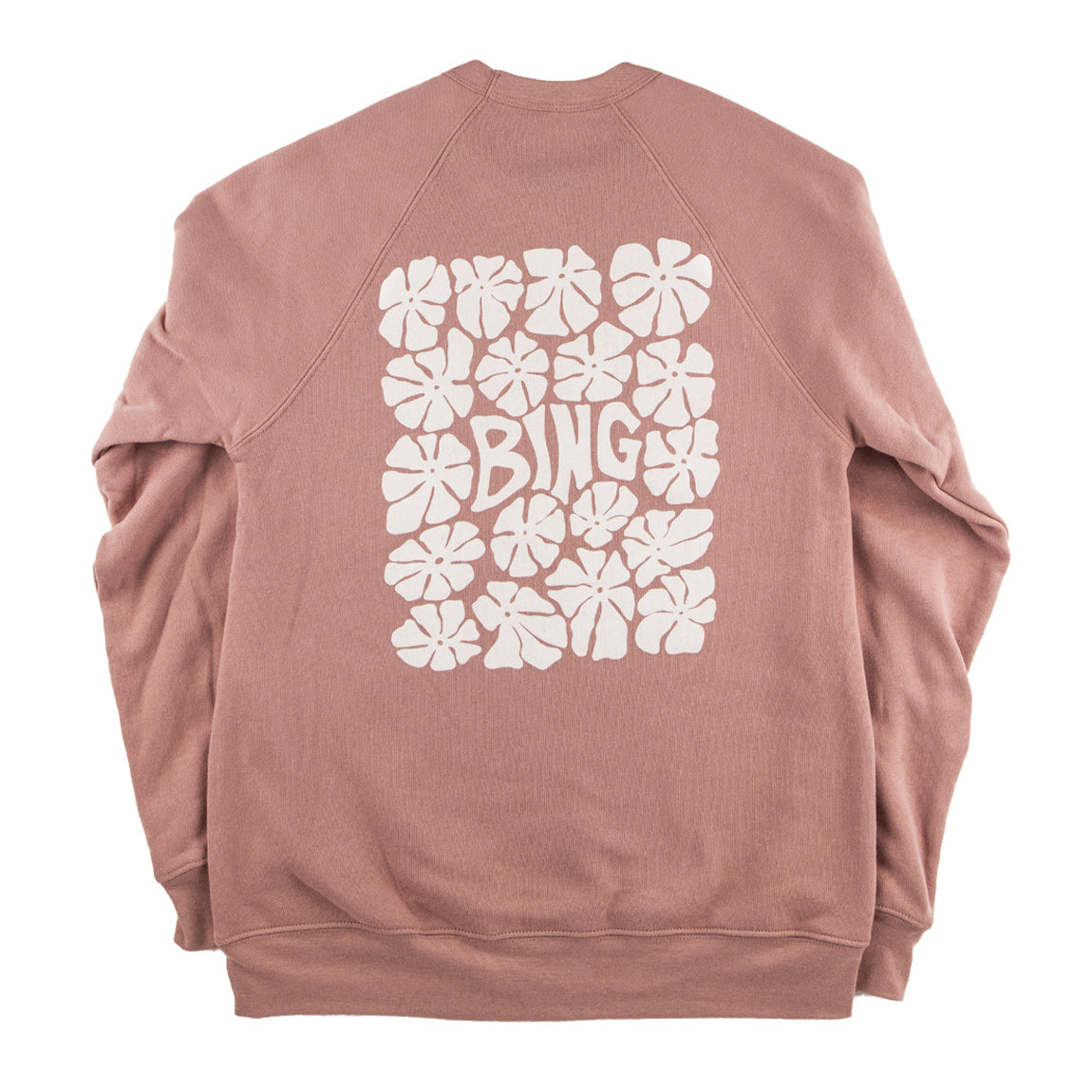 FLOWER POWER Premium Crew Sweatshirt - Mauve - Bing Surfboards