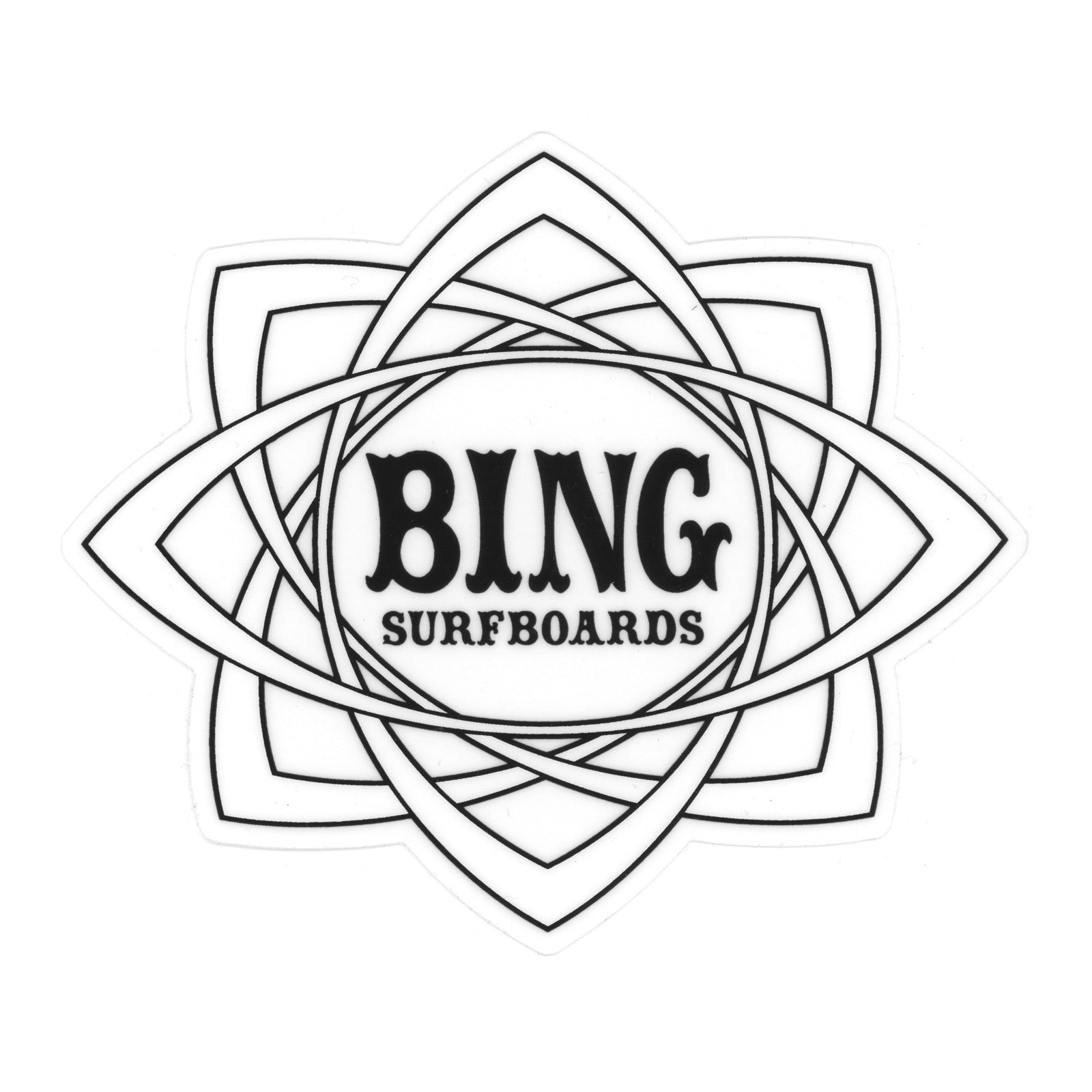 MANDALA STICKER WHITE - Bing Surfboards