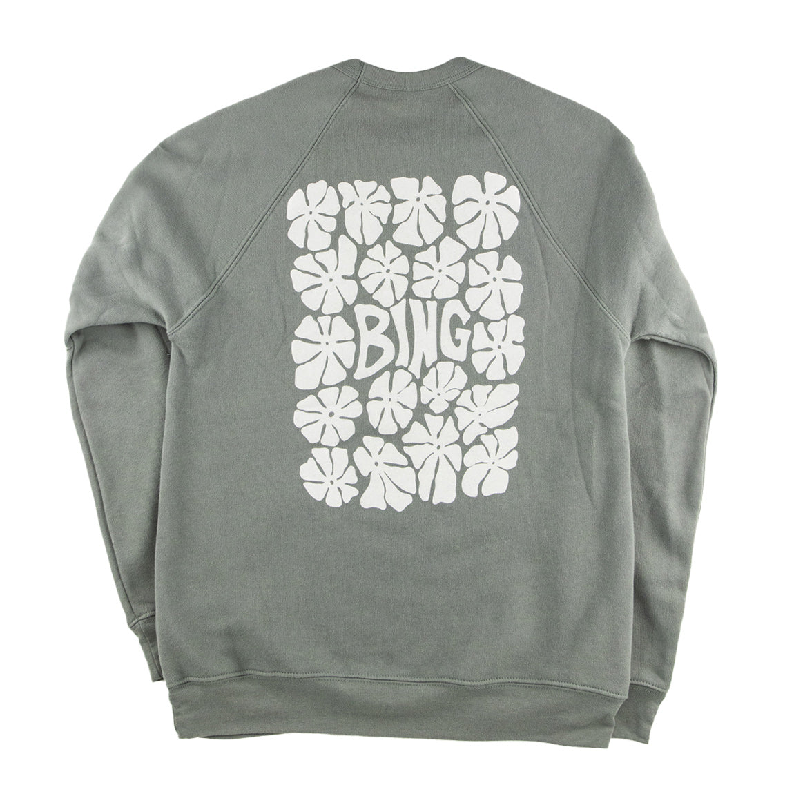 FLOWER POWER Premium Crew Sweatshirt - Blue Storm - Bing Surfboards