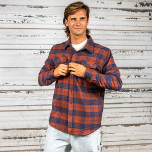 BING COSTELLO FLANNEL - NAVY - Bing Surfboards