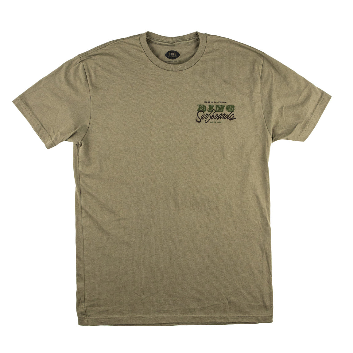 VAN SCRIPT Premium S/S T-Shirt - Military Green - Bing Surfboards