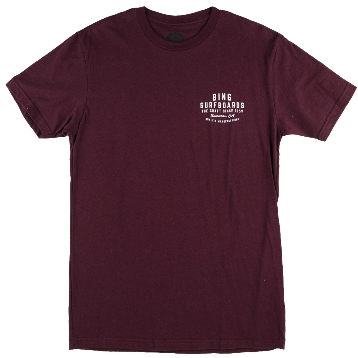 Quality Manufacturing Premium S/S T-Shirt- Maroon - Bing Surfboards