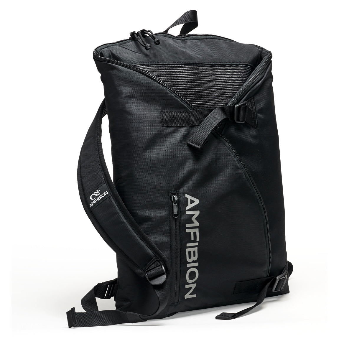 AMFIBION SHORELINE CHANGING BACKPACK - BLACK - Bing Surfboards