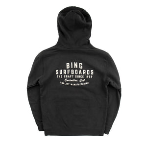 QUALITY MANUFACTURING Premium Hooded Sweatshirt - Black - Bing Surfboards