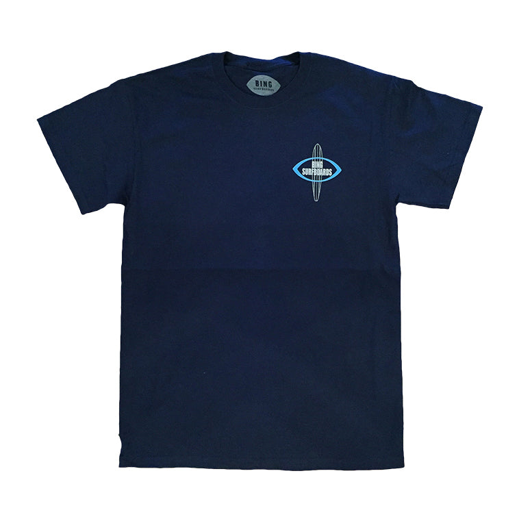 PIPELINER Classic S/S T-Shirt - Navy - Bing Surfboards