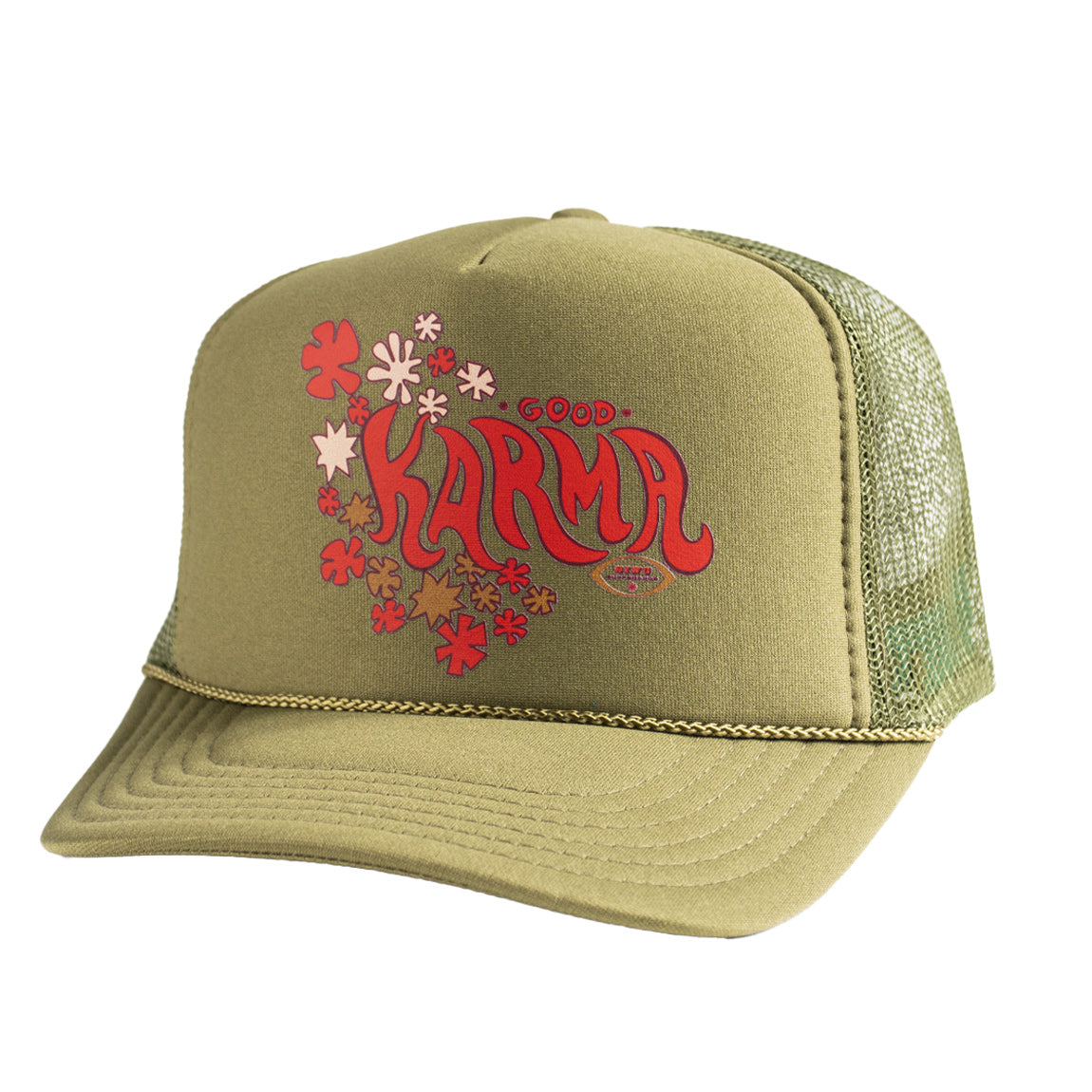 GOOD KARMA Trucker Hat- Olive