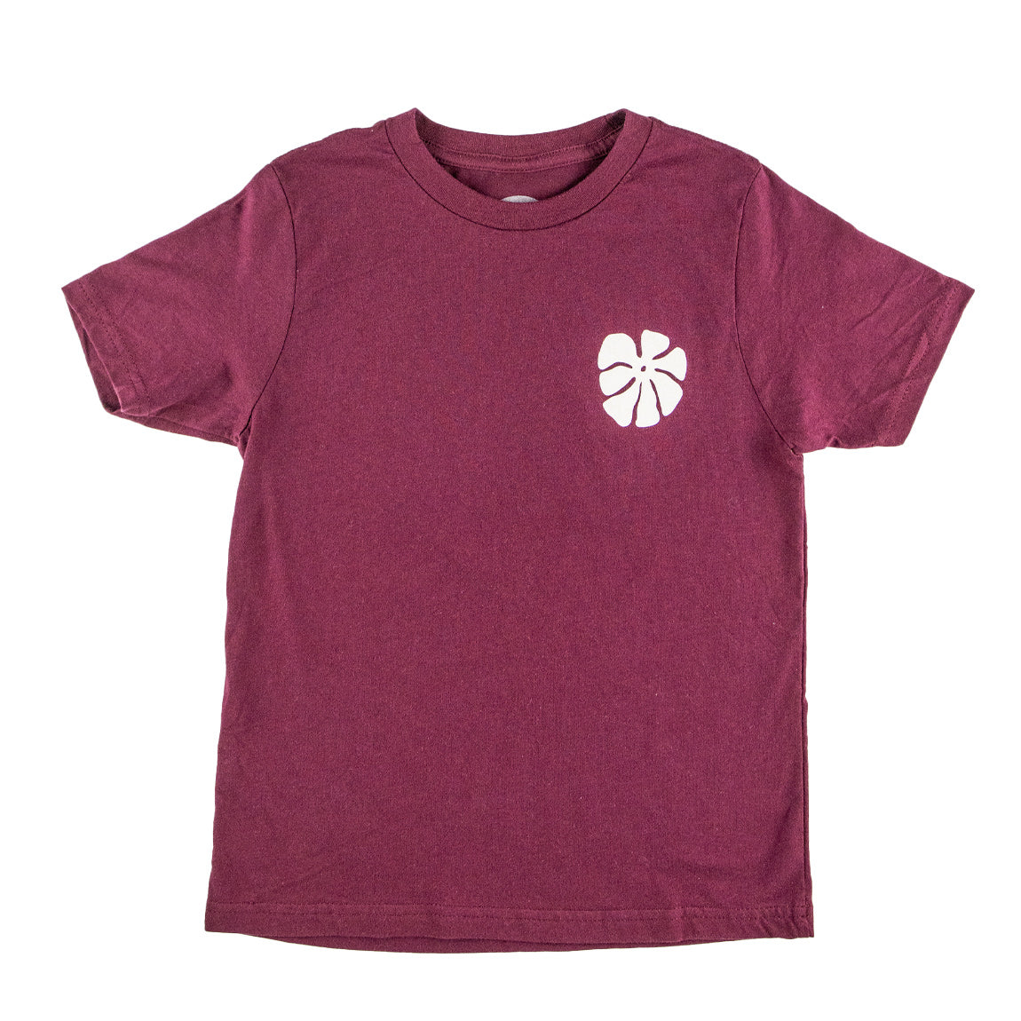 FLOWER POWER Premium Kids S/S T-Shirt - Maroon - Bing Surfboards