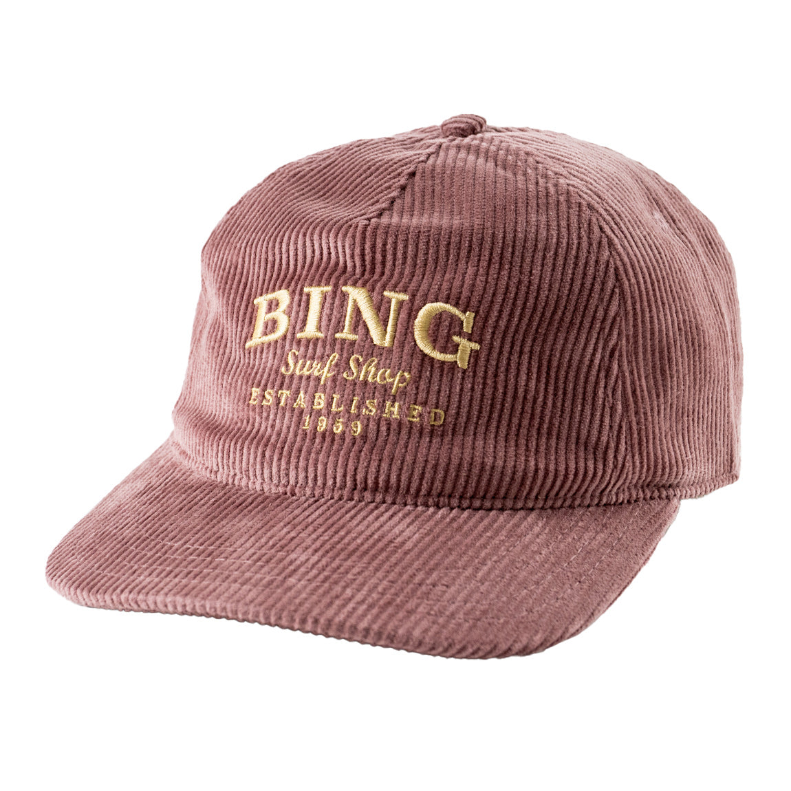 BING LOCALS CORD HAT - DUSTY ROSE - Bing Surfboards