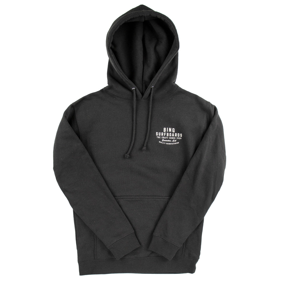QUALITY MANUFACTURING Premium Hooded Sweatshirt - Black - Bing Surfboards