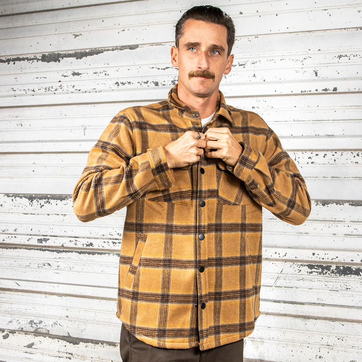 BING FORTE FLANNEL JACKET - BROWN - Bing Surfboards
