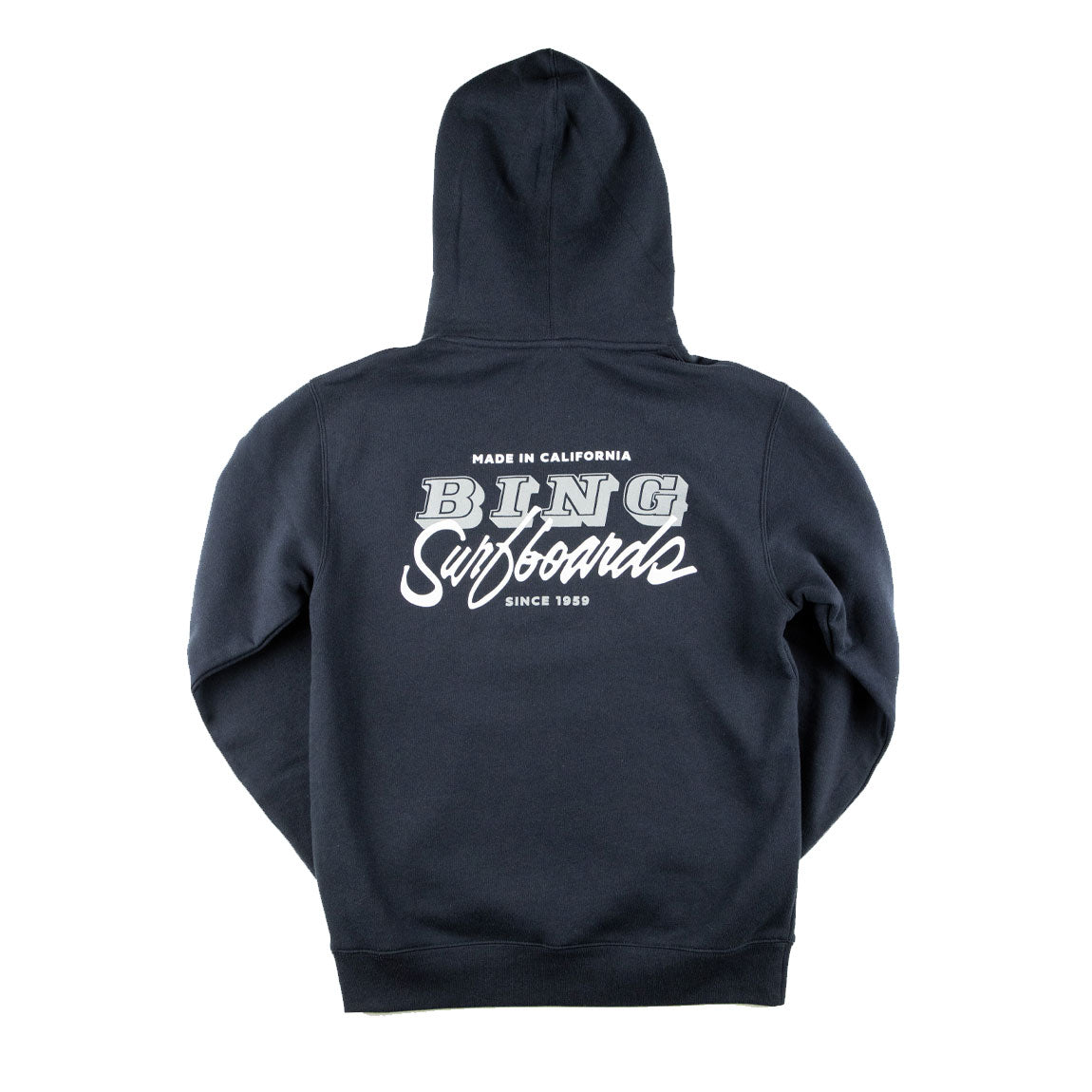 VAN SCRIPT Premium Hooded Sweatshirt - Black - Bing Surfboards