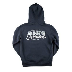 VAN SCRIPT Premium Hooded Sweatshirt - Black - Bing Surfboards