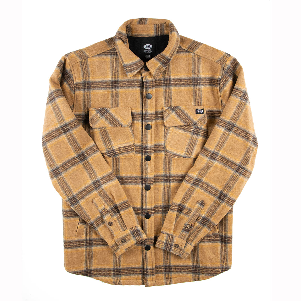BING FORTE FLANNEL JACKET - BROWN - Bing Surfboards